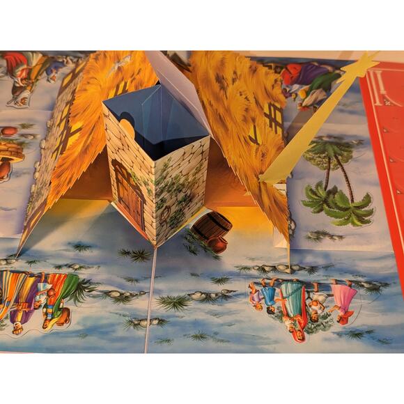Vintage Nativity Scene Pop Up Advent Calendar England Bible References Rare - Picture 10 of 12